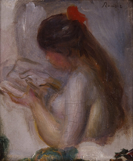 Portrait de jeune fille lisant by Pierre-Auguste Renoir