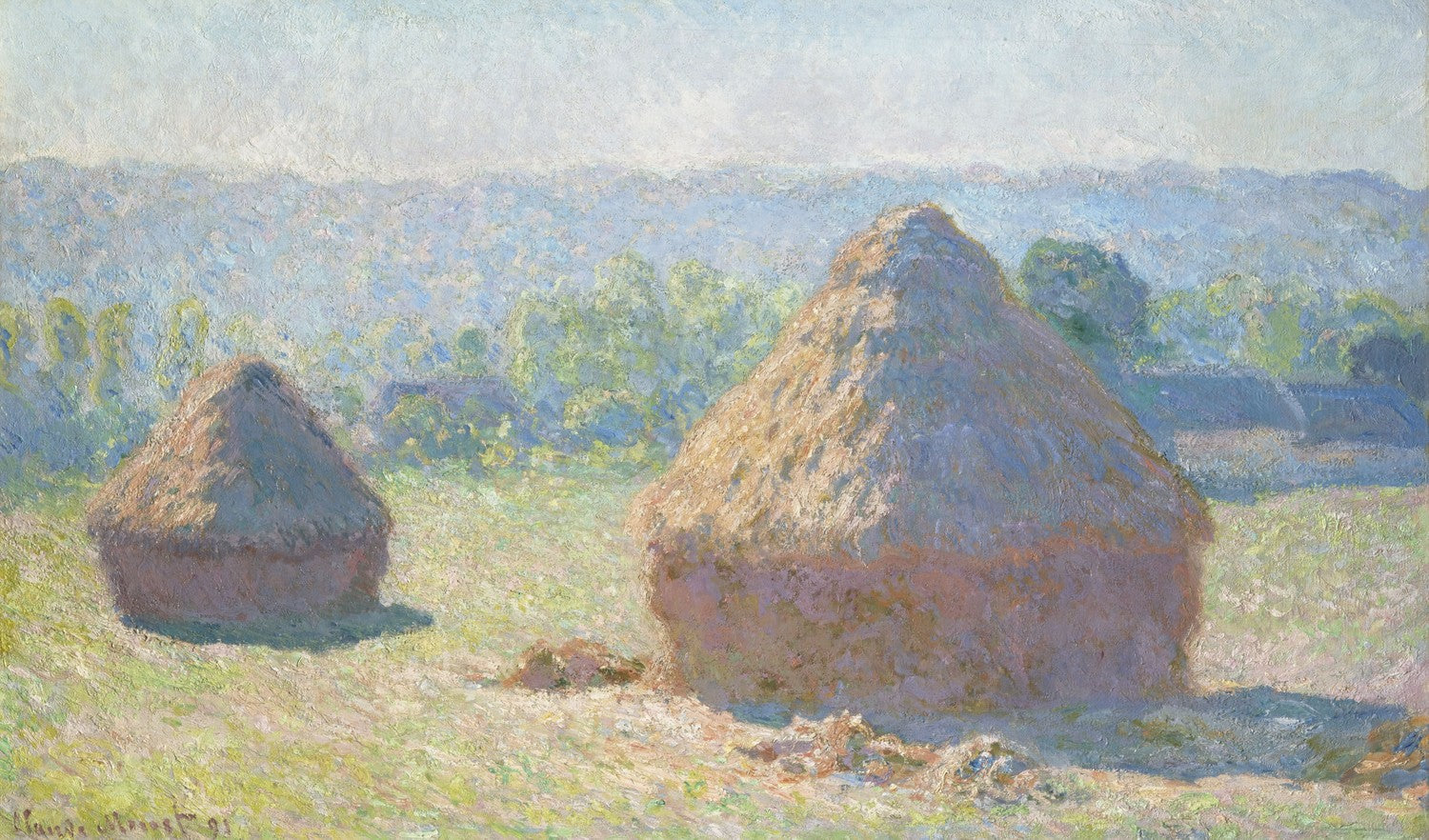 Haystacks, end of Summer by Claude Monet