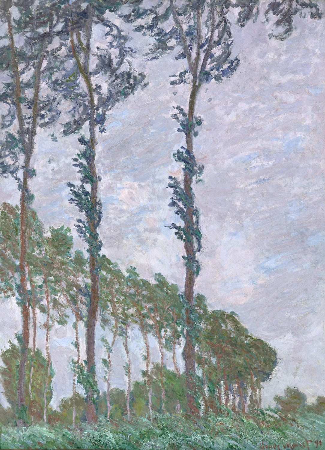 Wind Effect, Series of The Poplars by Claude Monet