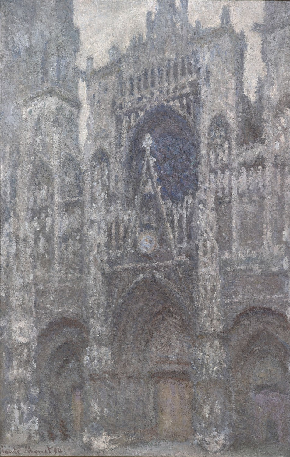 The Cathedral in Rouen. The portal, Grey Weather by Claude Monet