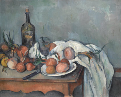 Still Life with Onions by Paul Cézanne