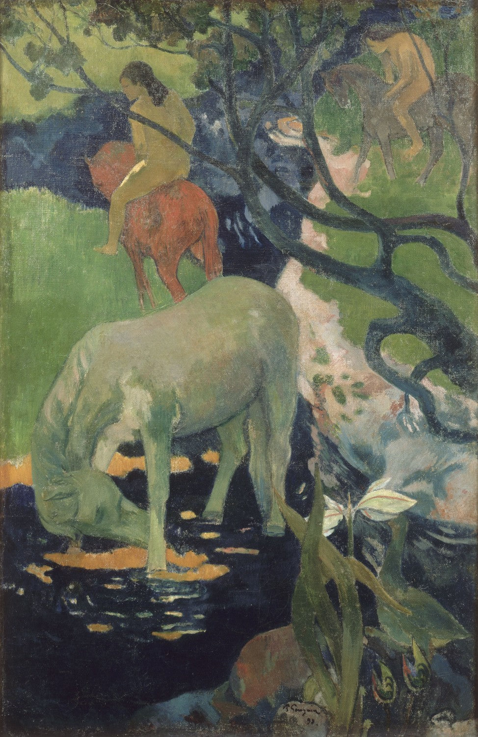 The White Horse by Paul Gauguin