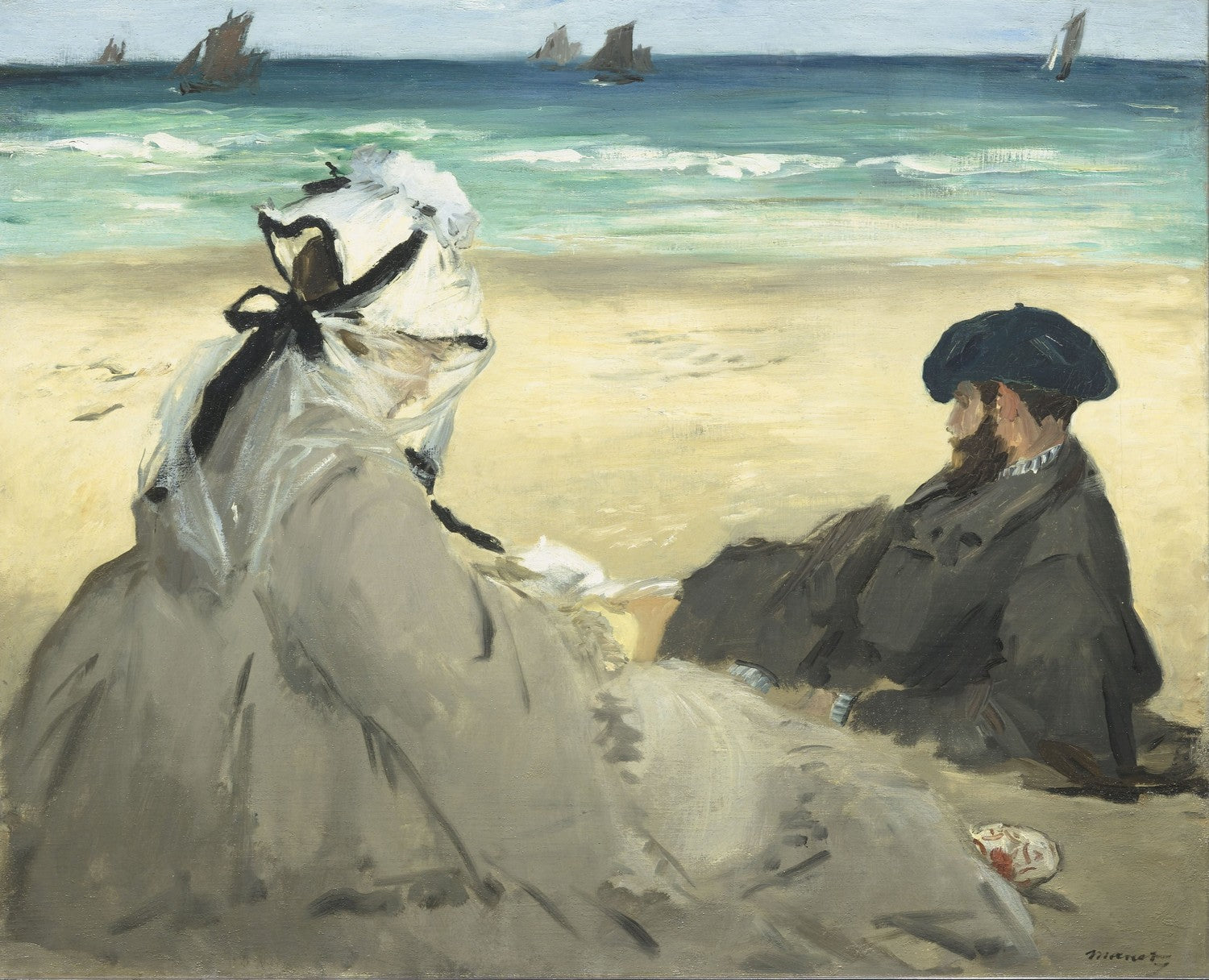 On the Beach by Édouard Manet