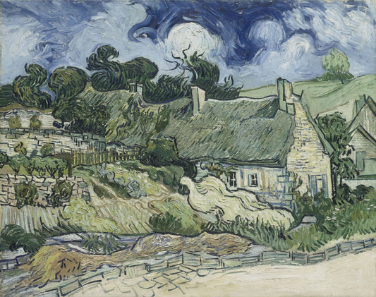 Thatched Cottages at Cordeville by Vincent van Gogh