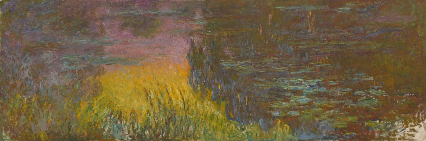 The Water Lilies - Setting Sun by Claude Monet