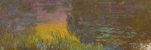 The Water Lilies - Setting Sun by Claude Monet