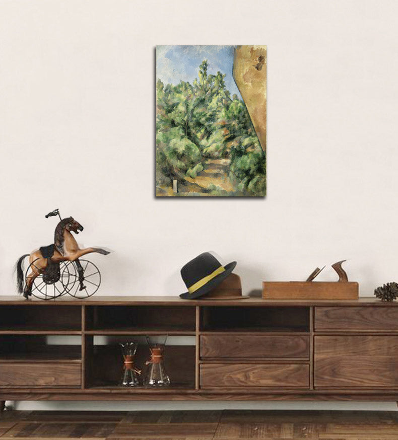 The Red Rock - by Paul Cézanne