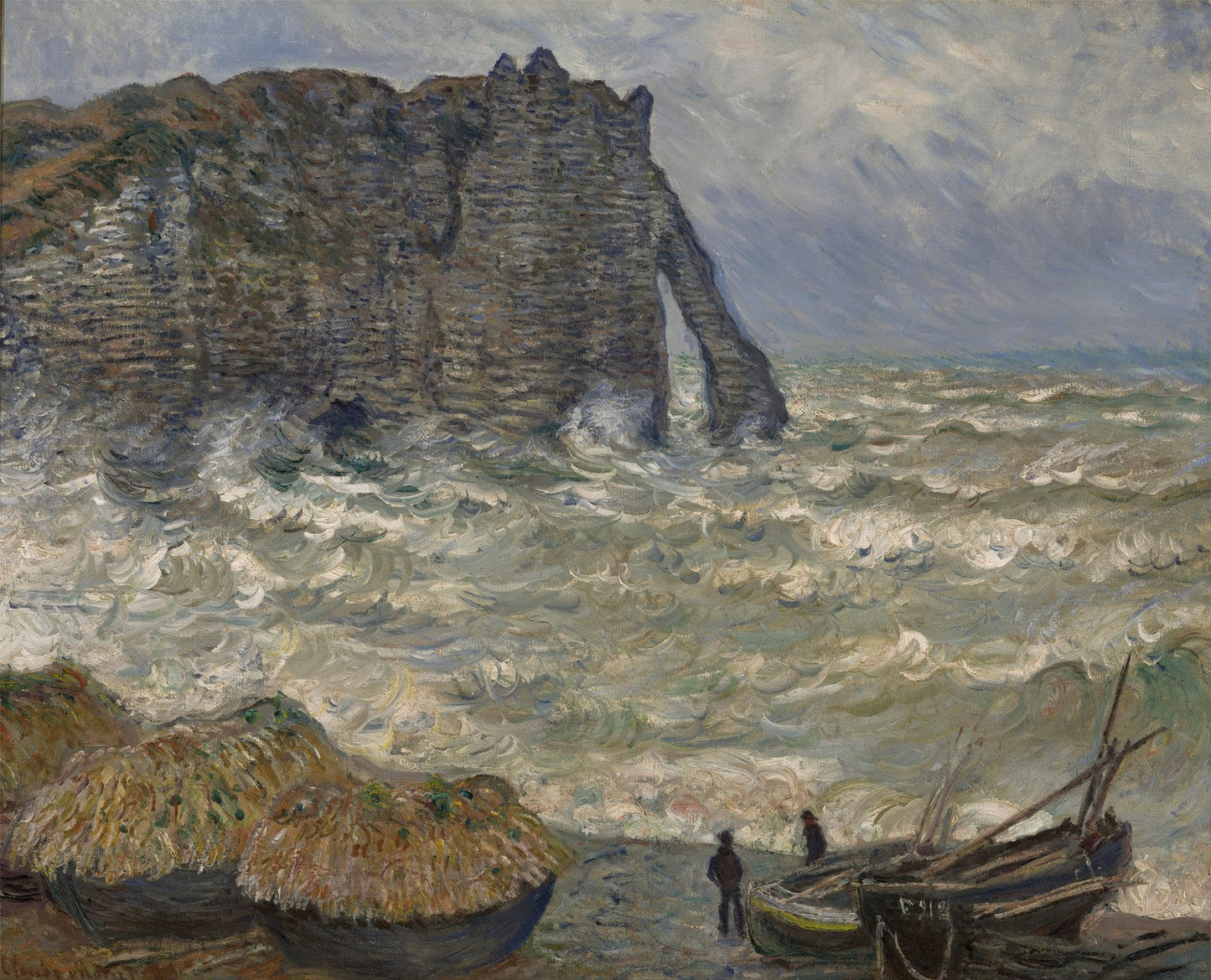 Rough Sea at Etretat by Claude Monet