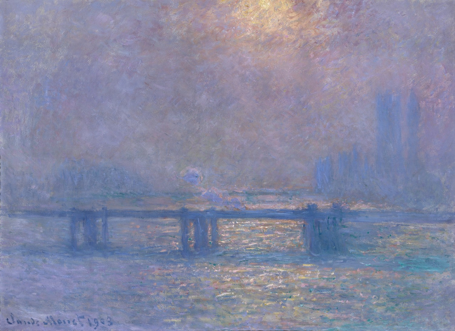 Charing Cross Bridge, the Thames by Claude Monet