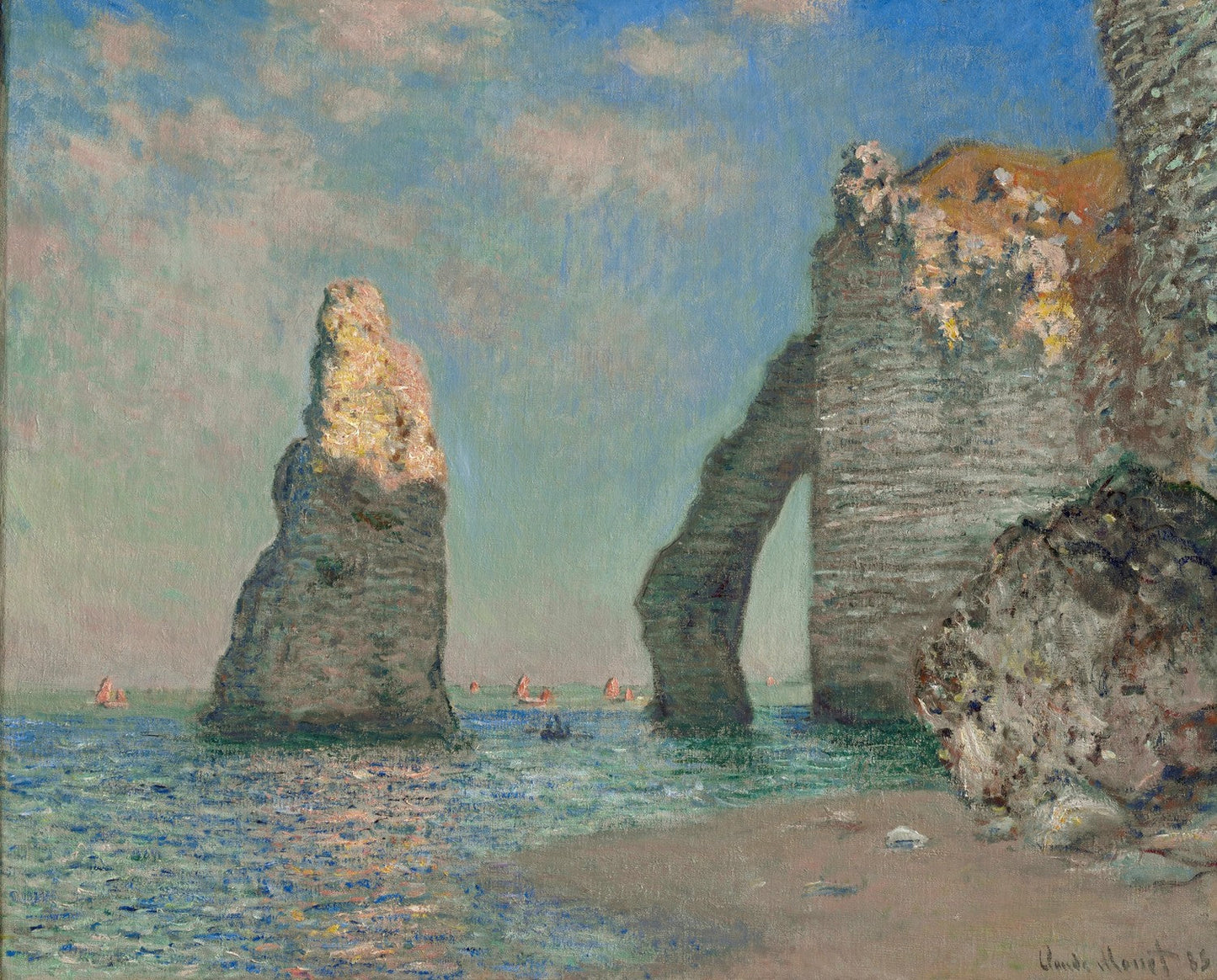 The Cliffs at Etretat by Claude Monet