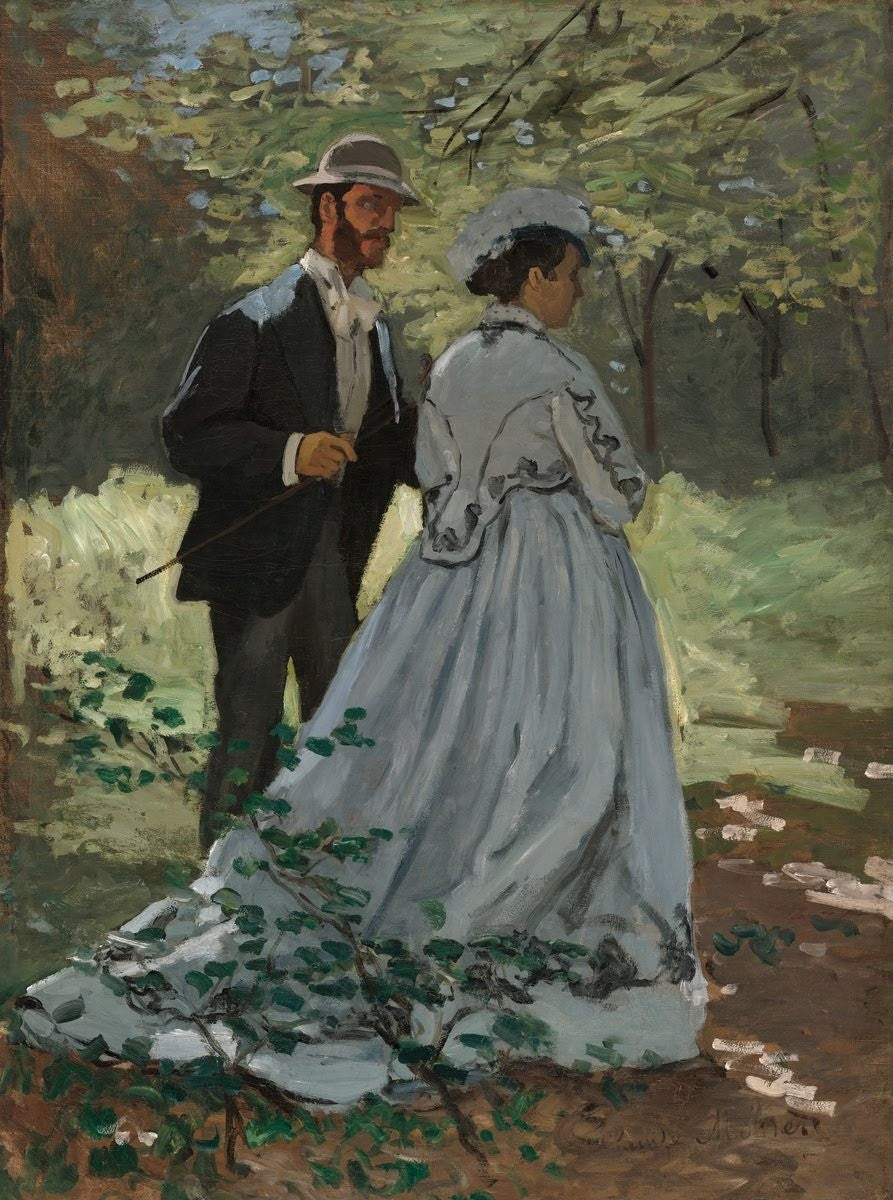 Bazille and Camille (Study for "Déjeuner sur l'Herbe") by Claude Monet