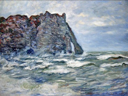 The Needle Rock and the Porte d'Aval by Claude Monet