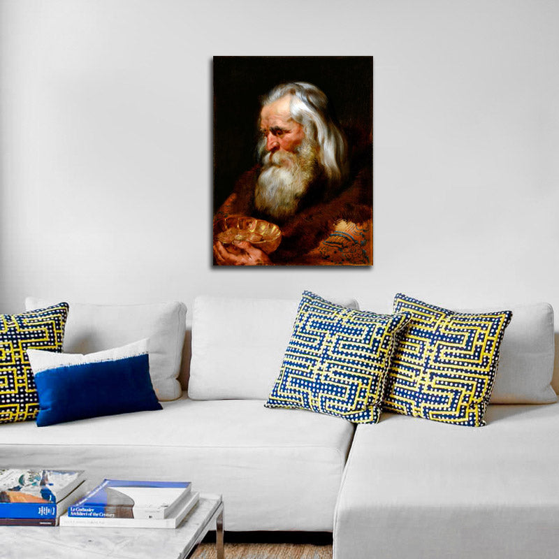 Head of the Eldest of the Three Kings - by Peter Paul Rubens