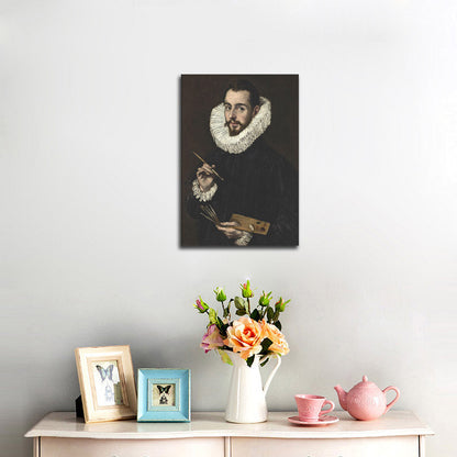 Portrait of Jorge Manuel Theotokopoulos - by El Greco