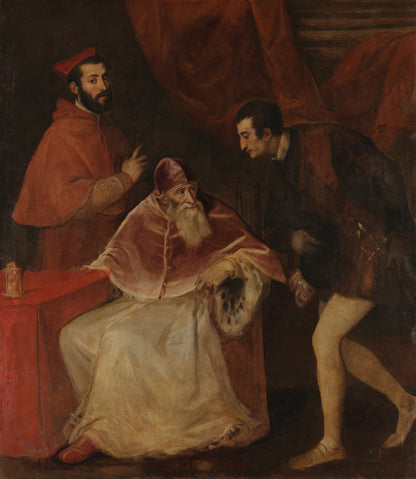 Portrait of Pope Paul III with His Grandsons by Titian