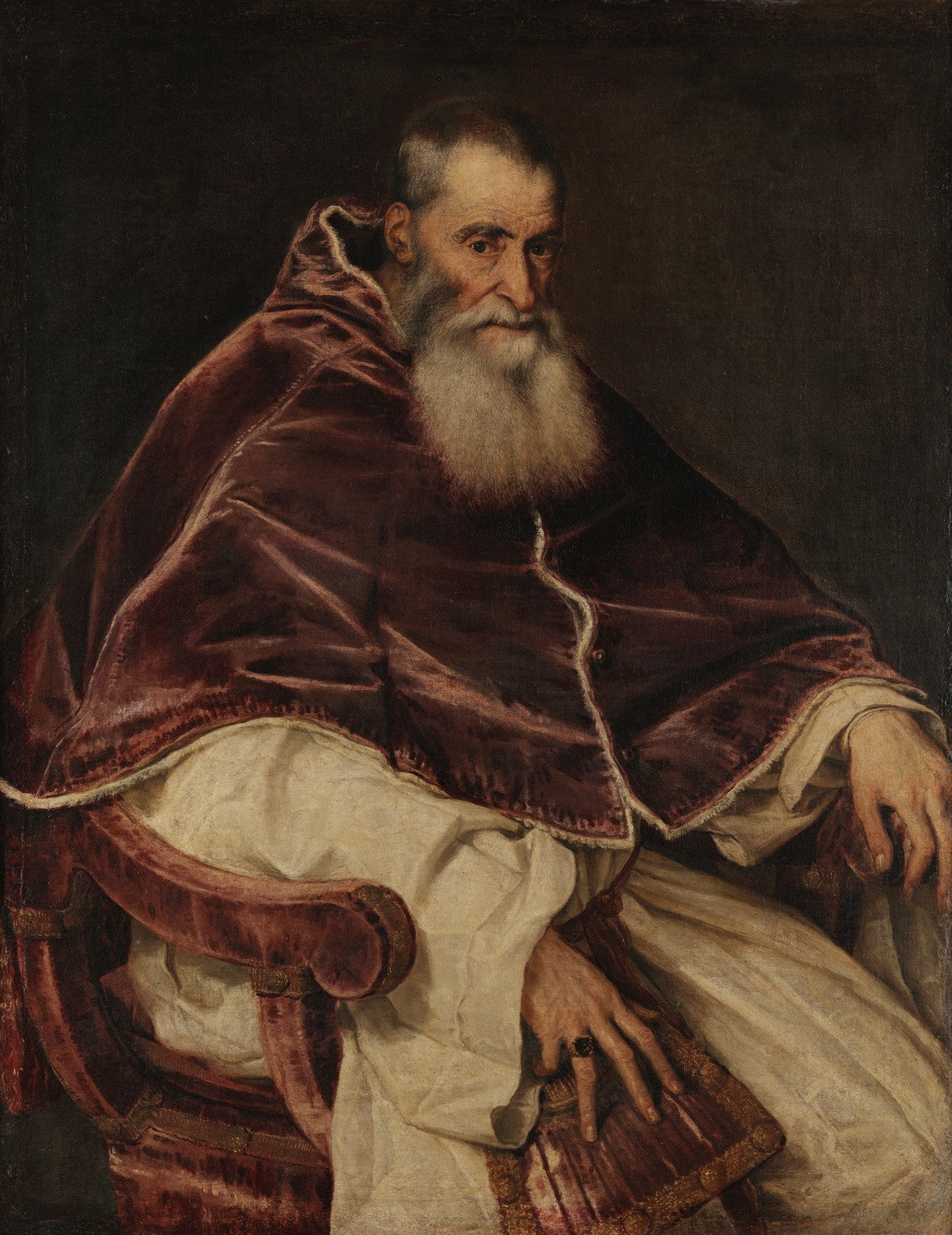 Portrait of Pope Paul III Without Cap by Titian