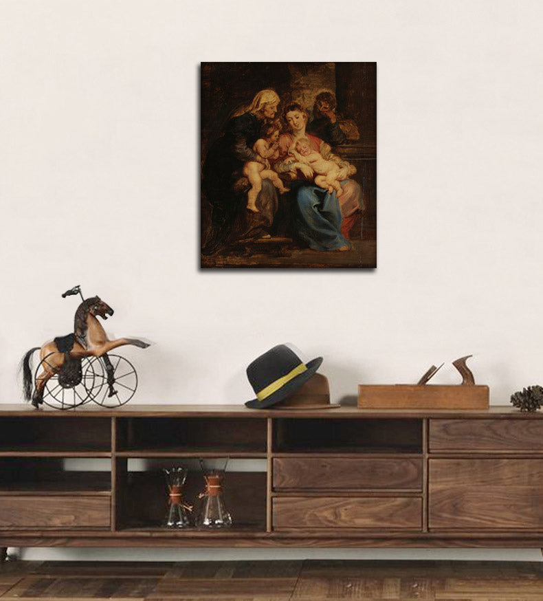 The Holy Family with Saint Elizabeth and Saint John - by Peter Paul Rubens