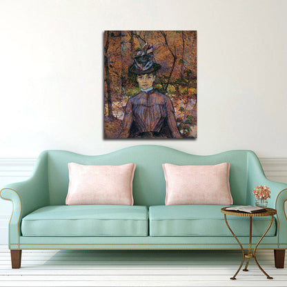 Portrait de Suzanne Valadon (Madame Suzanne Valadon, artiste peintre) - by Henri de Toulouse-Lautrec