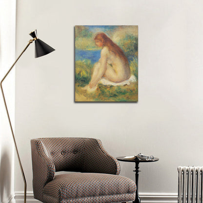 Nude Woman Sitting - by Pierre-Auguste Renoir