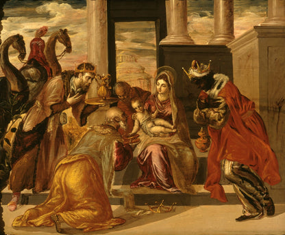 Adoración de los Reyes Magos by El Greco