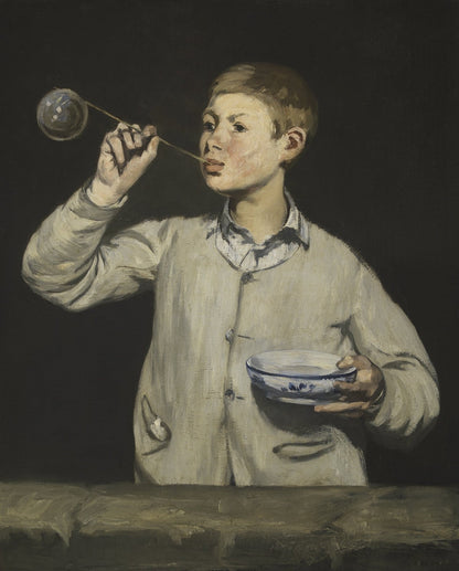 Boy Blowing Bubbles by Édouard Manet