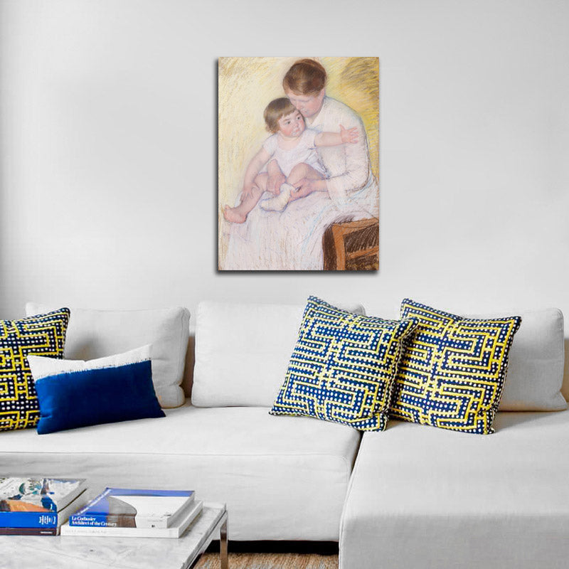 The Stocking - by Mary Cassatt