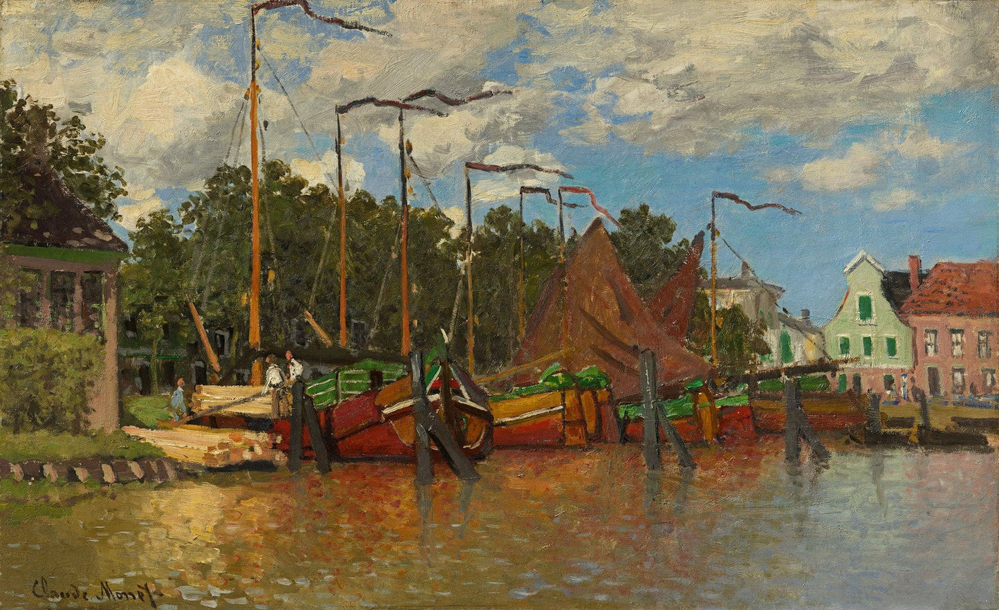 Boats at Zaandam by Claude Monet