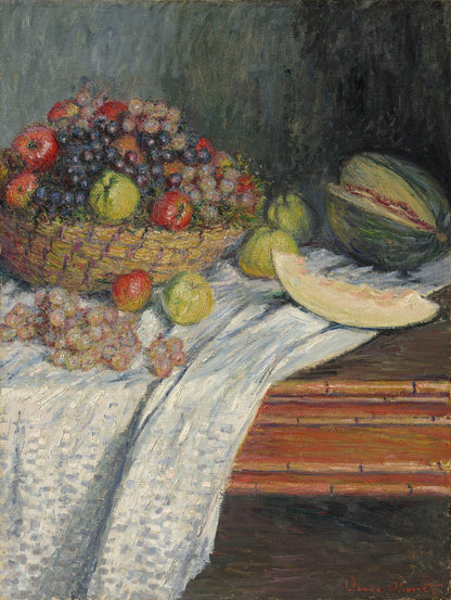 Still Life with a Honeydew Melon by Claude Monet