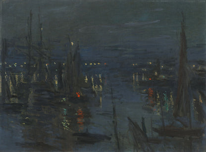 The Port of Le Havre, Night Effect by Claude Monet