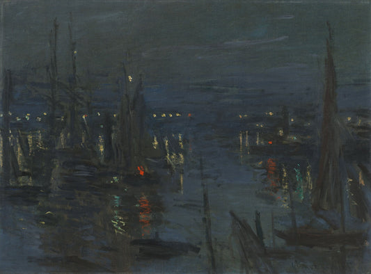 The Port of Le Havre, Night Effect by Claude Monet