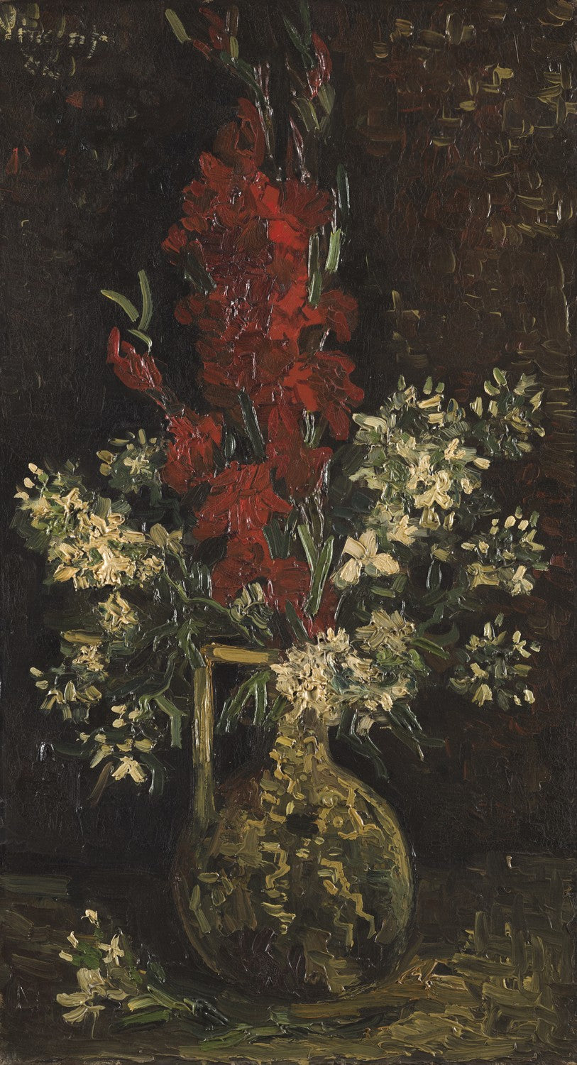 Vase with Red and White Flowers by Vincent van Gogh