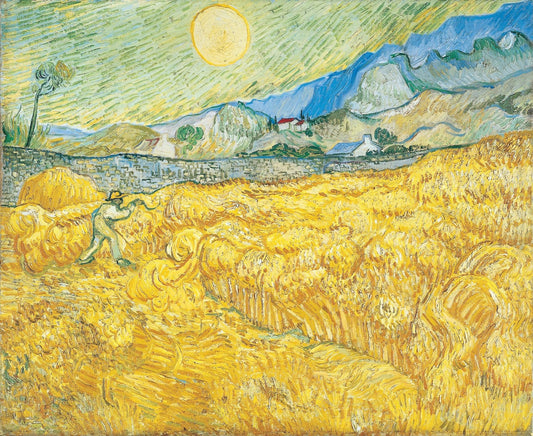 La moisson (The Wheatfield behind Saint Paul's Hospital with a Reaper) by Vincent van Gogh