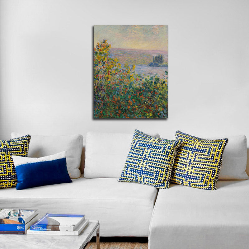 Flower Beds at Vétheuil - by Claude Monet