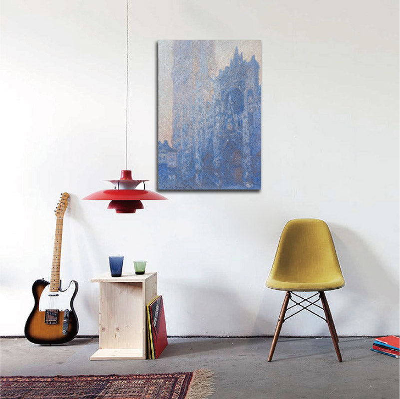 Rouen Cathedral Façade and Tour d'Albane (Morning Effect) - by Claude Monet