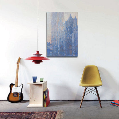 Rouen Cathedral Façade and Tour d'Albane (Morning Effect) - by Claude Monet