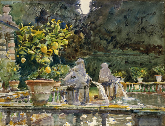 Villa di Marlia, Lucca: A Fountain by John Singer Sargent