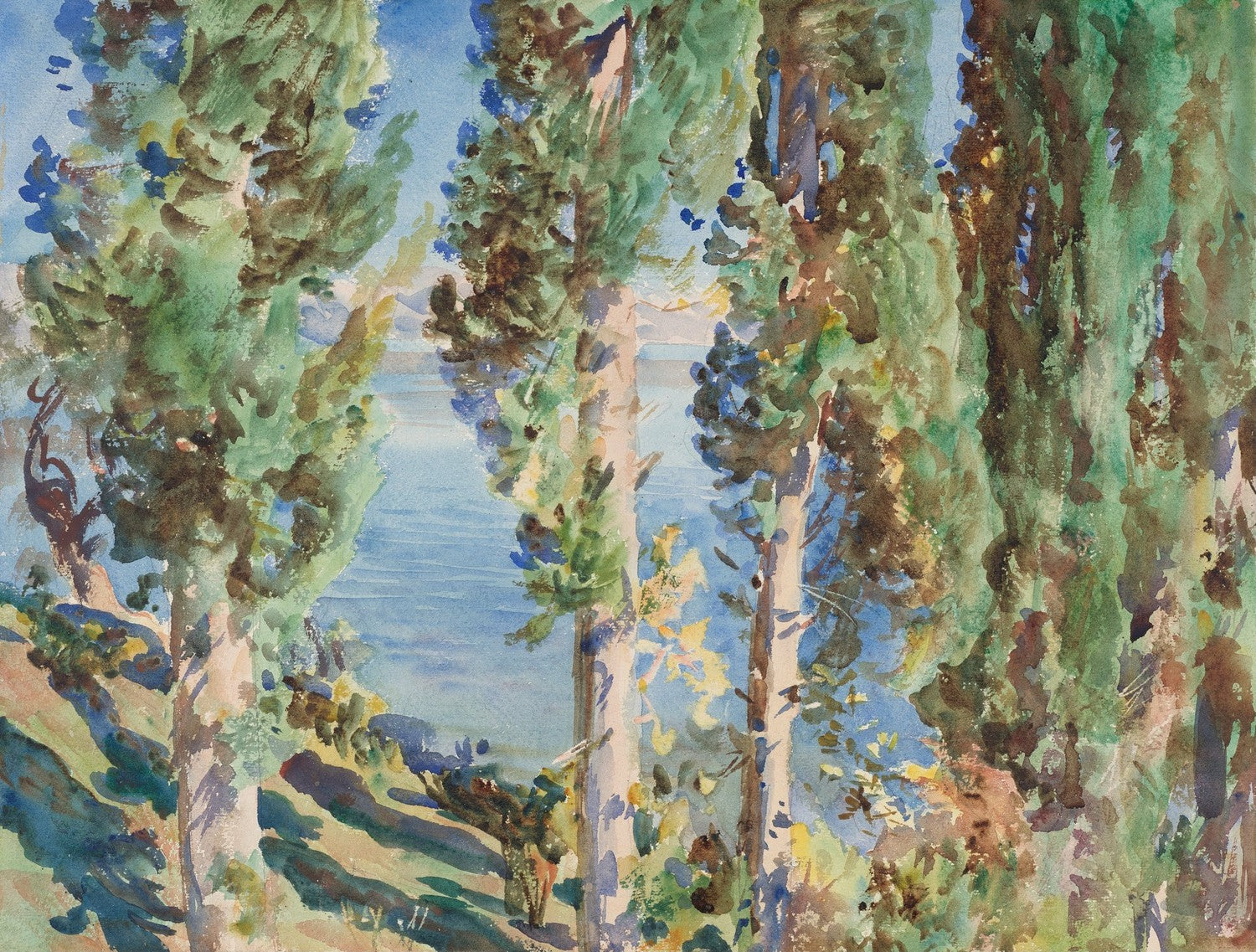 Corfu: Cypresses by John Singer Sargent