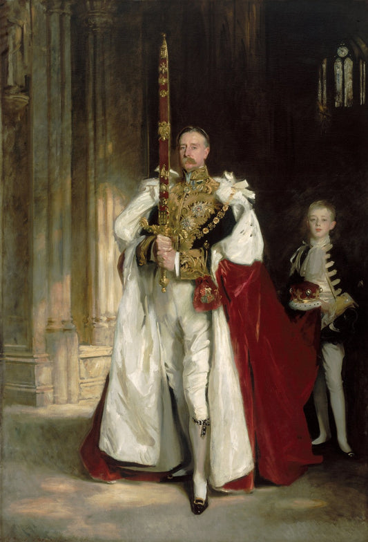 Charles Stewart, Sixth Marquess of Londonderry, Carrying the Great Sword of State at the Coronation of King Edward VII, August, 1902, and Mr. W. C. Beaumont, His Page on That Occasion by John Singer Sargent