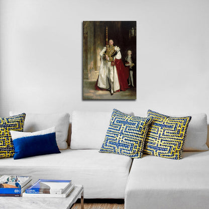 Charles Stewart, Sixth Marquess of Londonderry, Carrying the Great Sword of State at the Coronation of King Edward VII, August, 1902, and Mr. W. C. Beaumont, His Page on That Occasion - by John Singer Sargent