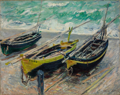 Three Fishing Boats by Claude Monet