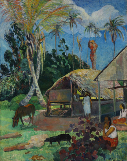 The Black Pigs by Paul Gauguin