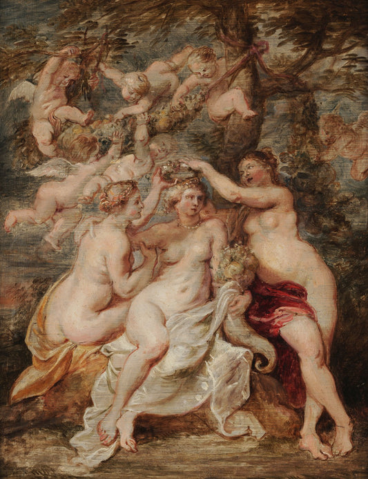 Nymphs Crowing the Goddess of Abundance by Peter Paul Rubens