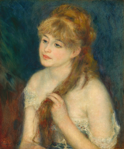 Young Woman Braiding Her Hair by Pierre-Auguste Renoir