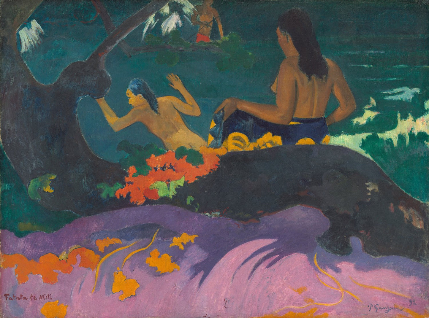 Fatata te Miti (By the Sea) by Paul Gauguin