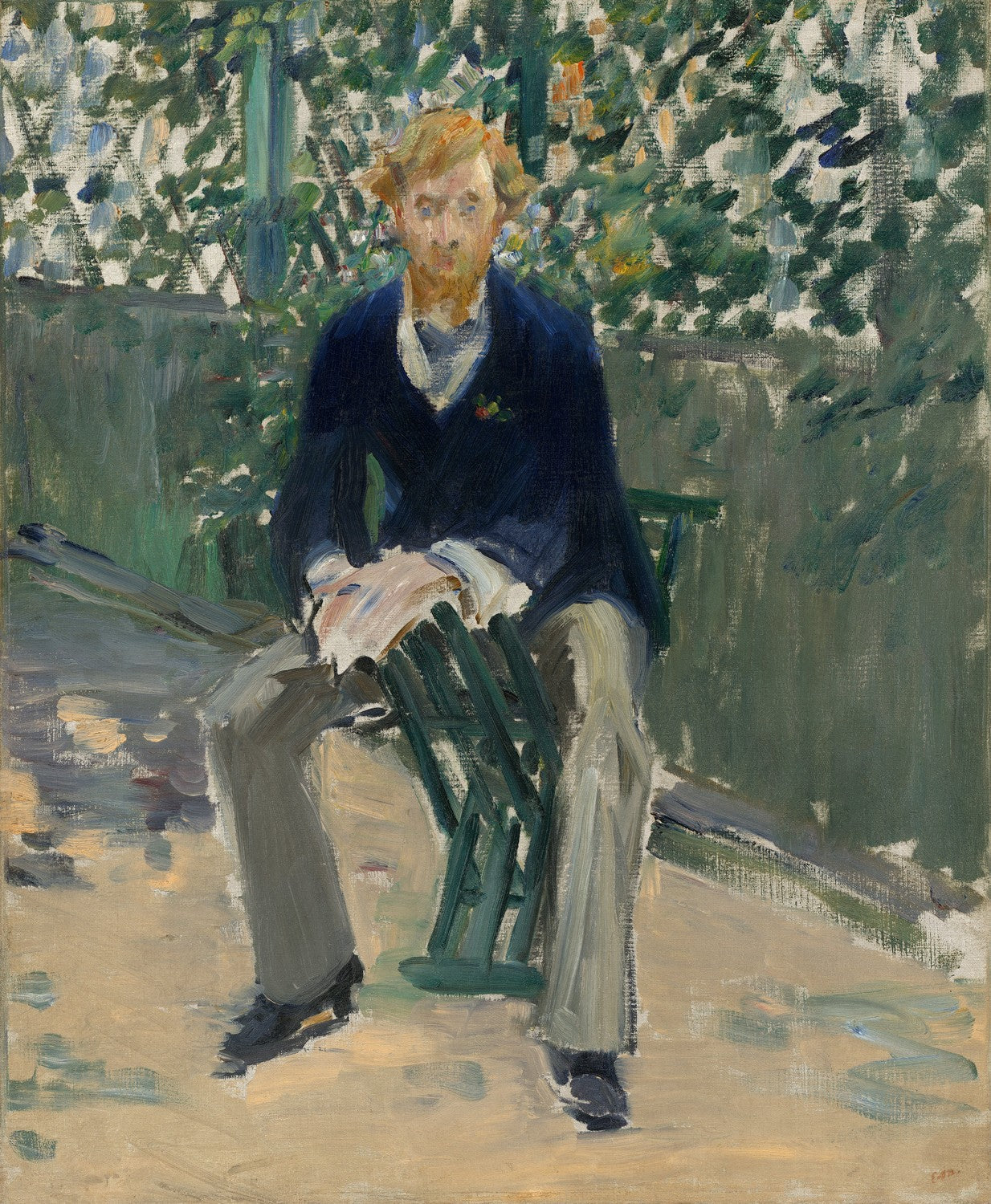 George Moore in the Artist's Garden by Édouard Manet