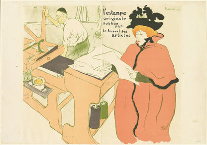 Cover for "L'estampe originale" (Couverture de "L'estampe originale") by Henri de Toulouse-Lautrec