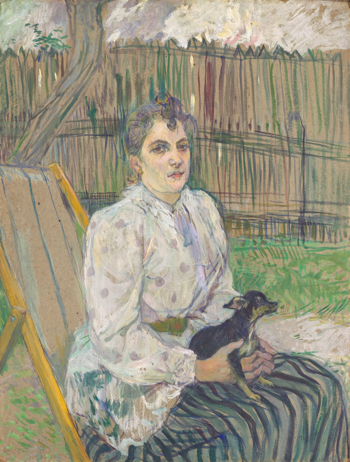 Lady with a Dog by Henri de Toulouse-Lautrec