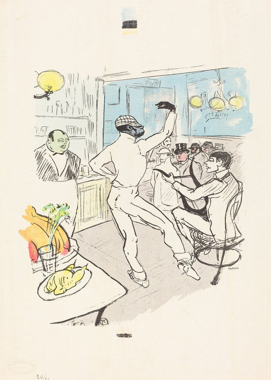 Chocolat Dancing in the Achille Bar by Henri de Toulouse-Lautrec