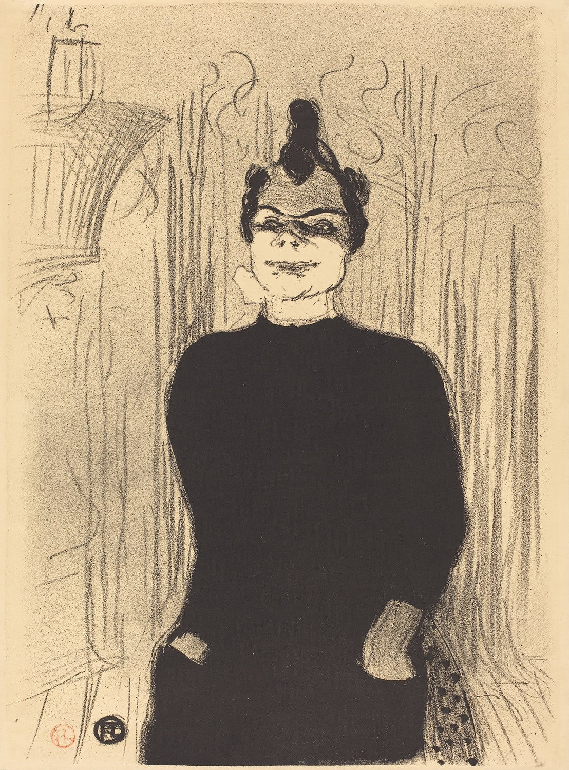 At La Gaiete Rochechouart: Nicolle (A La Gaieté Rochechouart: Nicolle) by Henri de Toulouse-Lautrec