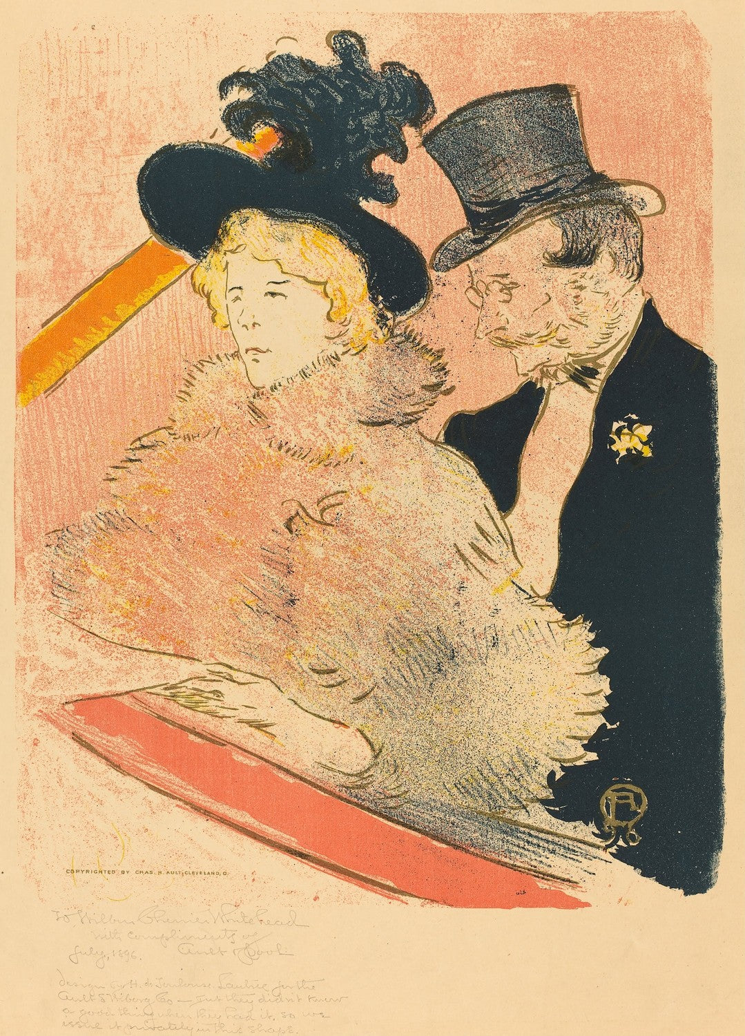 At the Concert (Au concert) by Henri de Toulouse-Lautrec